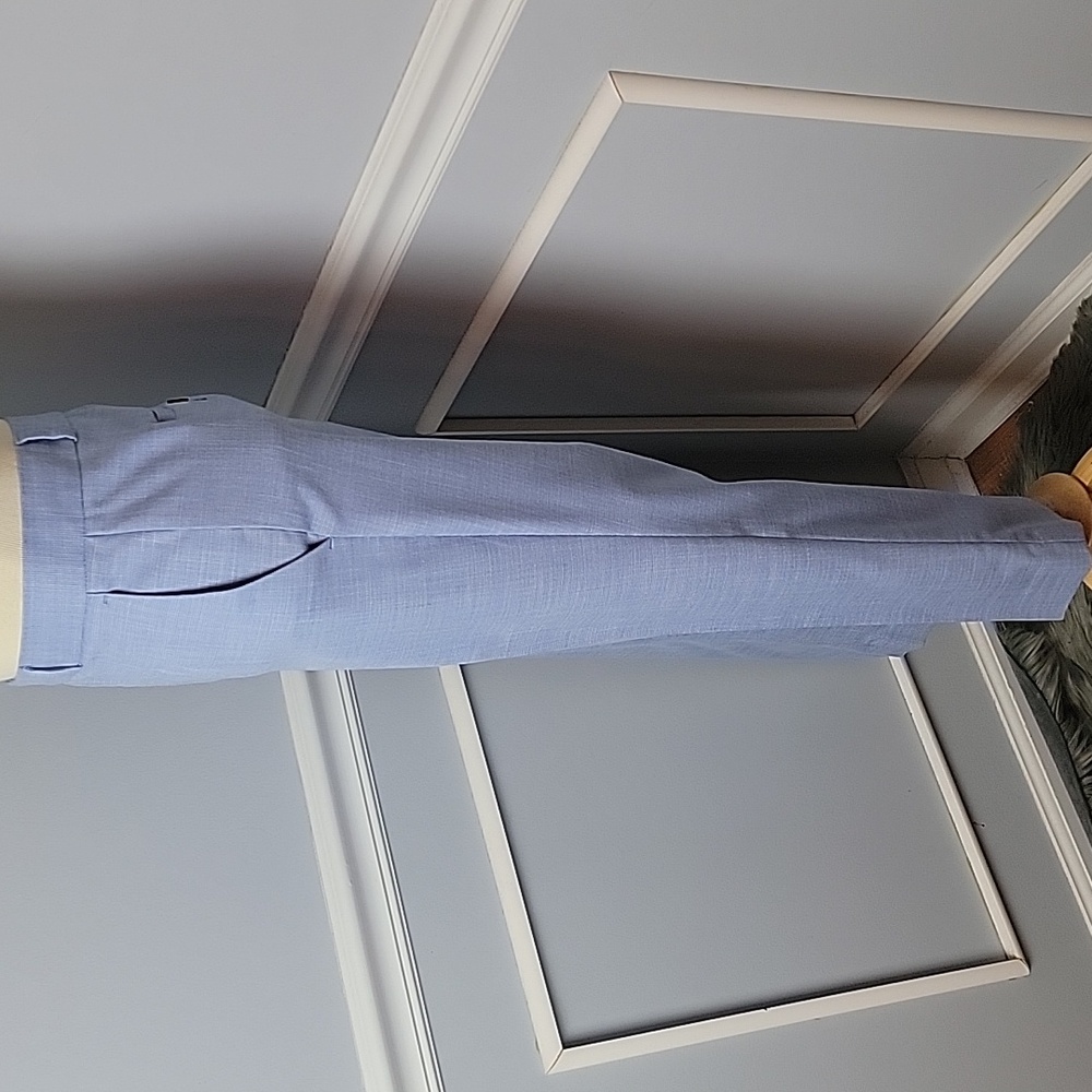 BANANA‎ REPUBLIC Avery Blue White Stretch Cropped Ankle Dress Preppy Pants 12 - Picture 2 of 7